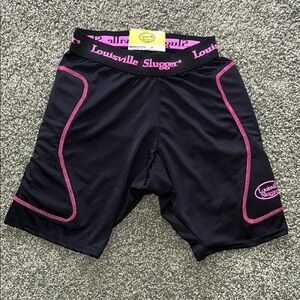 Louisville Slugger Woman’s S sliding shorts black and pink, like new